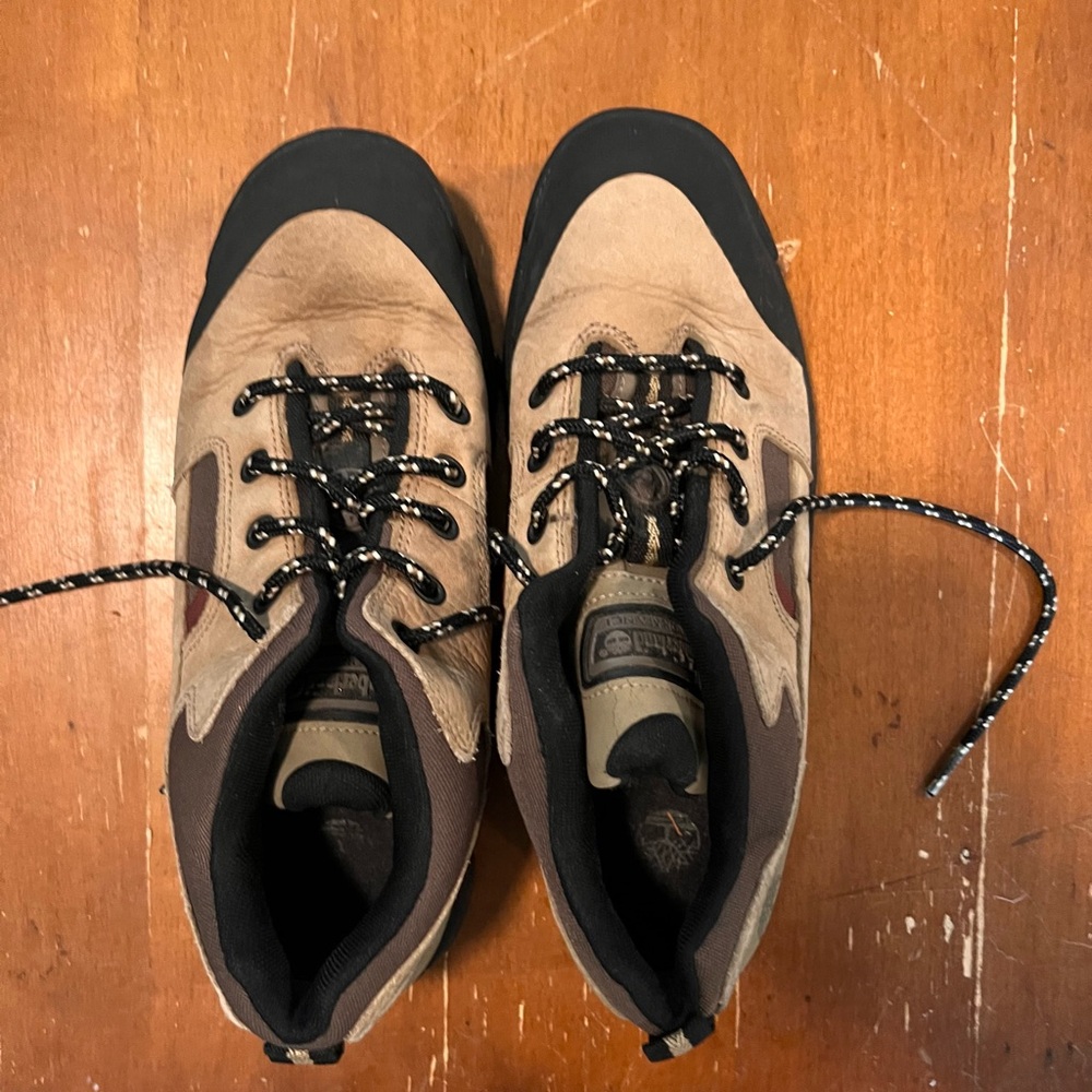 Timberland Brown and Black Suede Hiking Boots